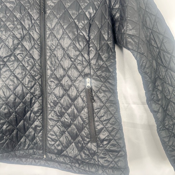 Free Country Charcoal Quilted Hooded Jacket Size M 100% Nylon - Picture 2 of 16